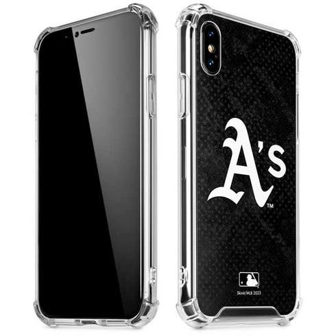 MLB Oakland Athletics Dark Wash iPhone XS Max Clear Case